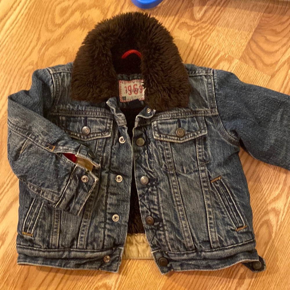 Gap kids denim lined jacket